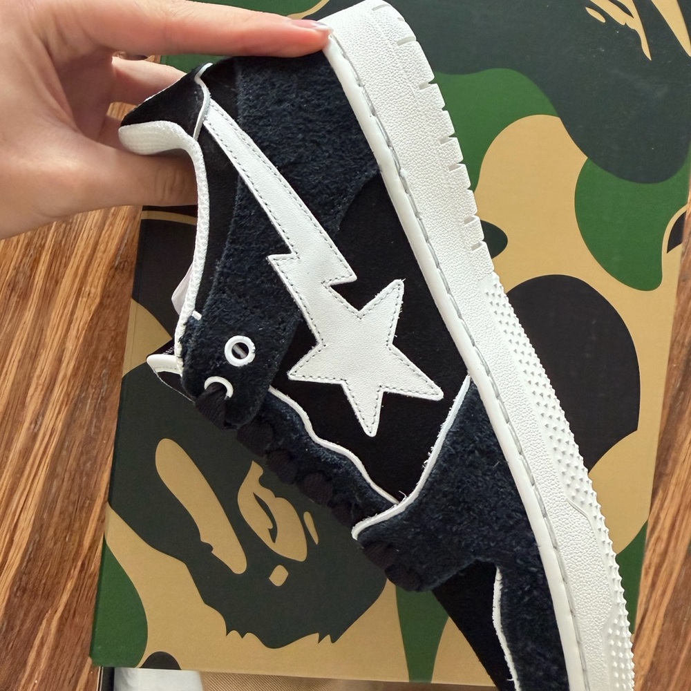 Bape Black and White Star Sneakers